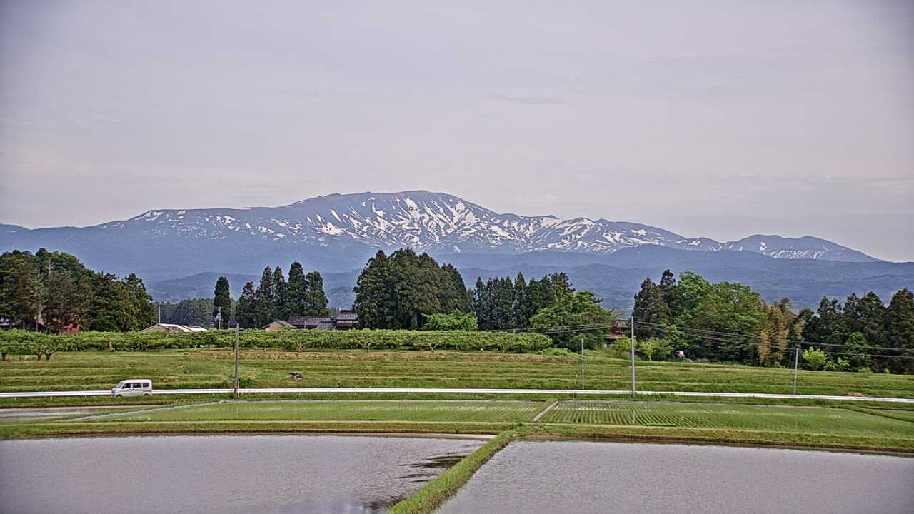 Mt. Gassan as viewed from Haguro Town