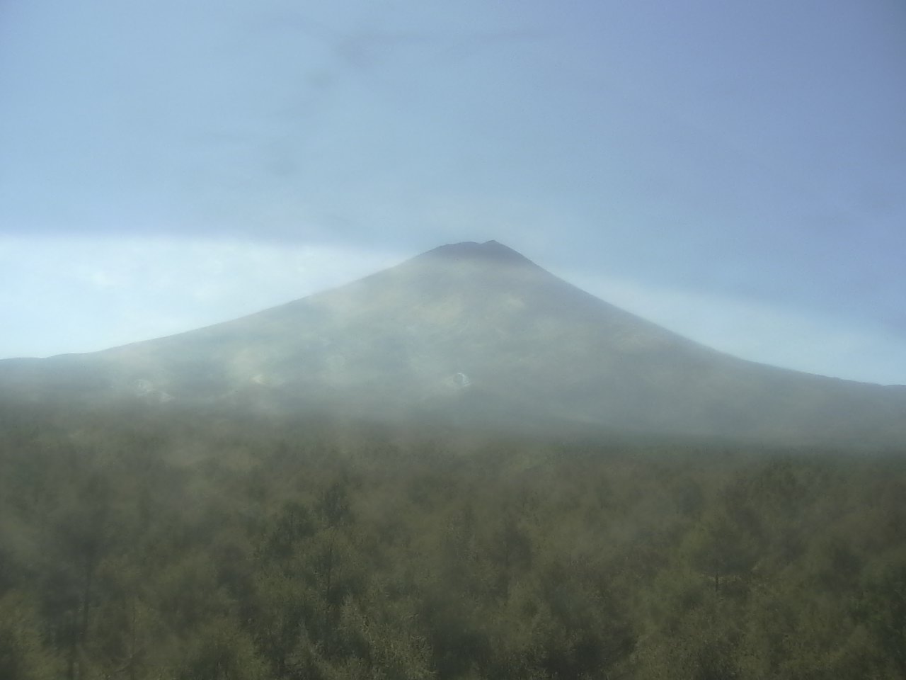 Mt. Fuji as viewed from northern foothills ( Fuji Hokuroku Flux Observation Site)