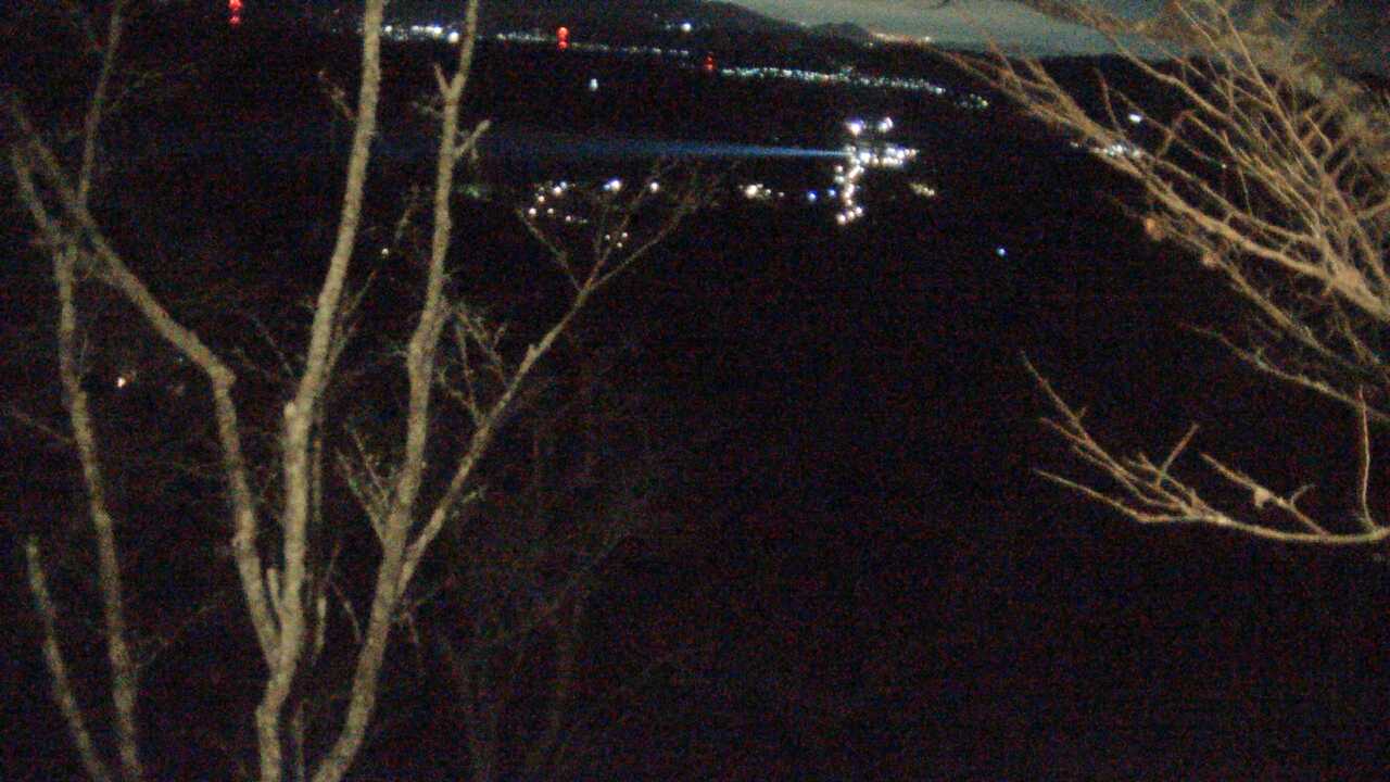 吉野山上千本から望む吉野桜と町並み