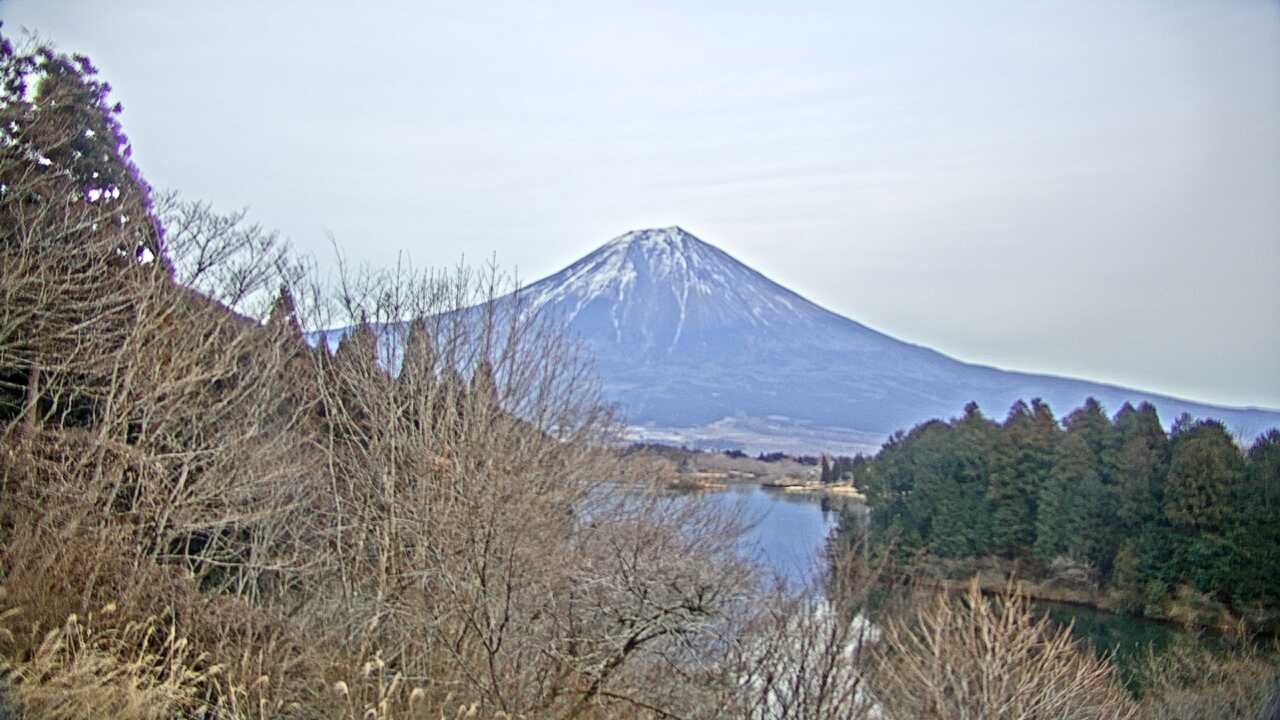 田貫湖畔からみた富士山