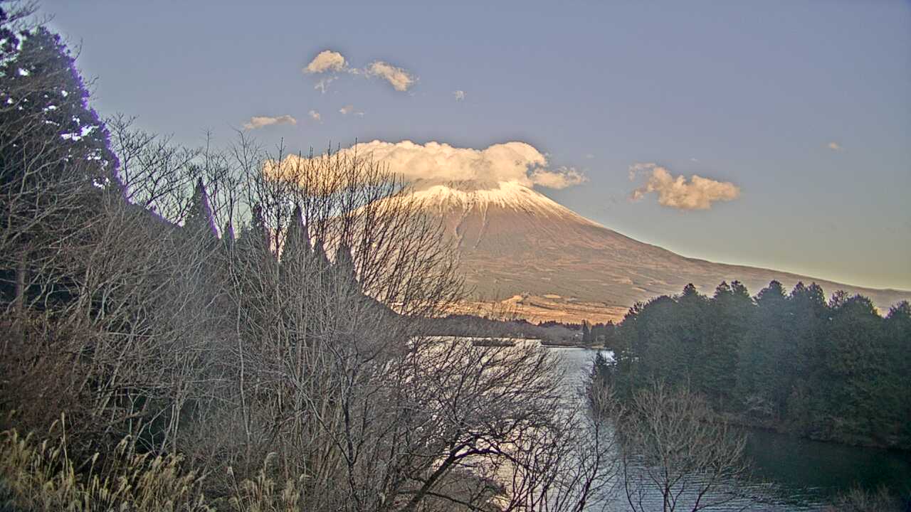 田貫湖畔からみた富士山
