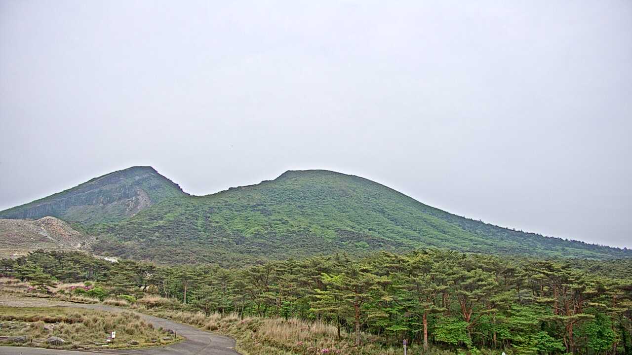 Kirishima mountains as viewed from the Ebino Highlands