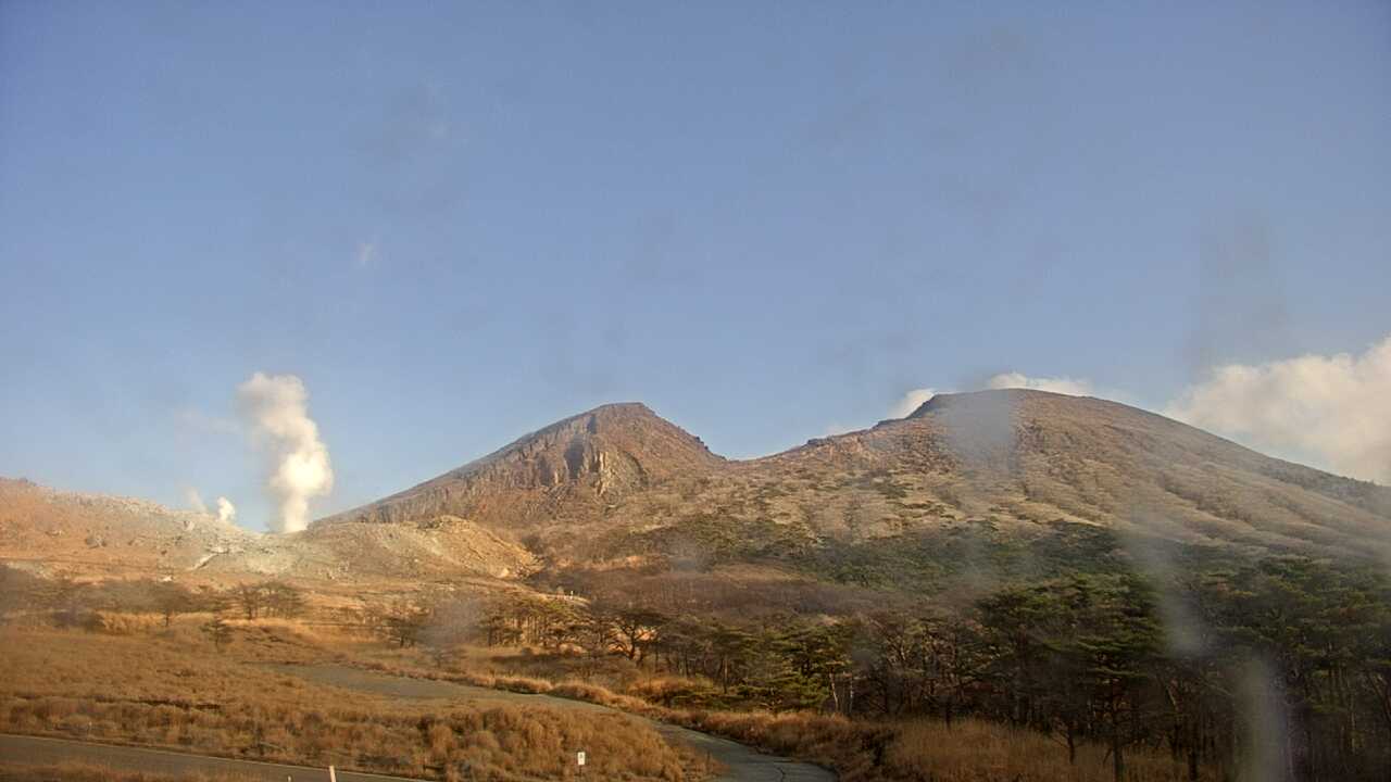 Kirishima mountains as viewed from the Ebino Highlands