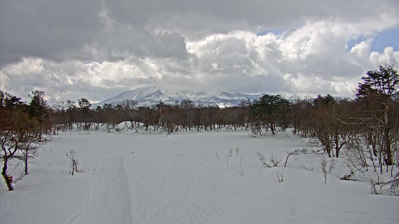 裏磐梯レンゲ沼と磐梯山