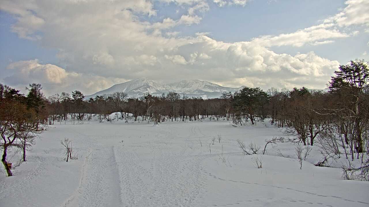 裏磐梯レンゲ沼と磐梯山