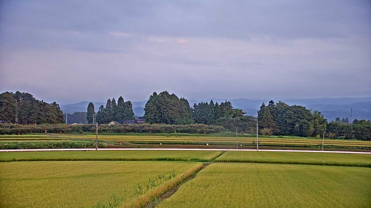 Mt. Gassan as viewed from Haguro Town