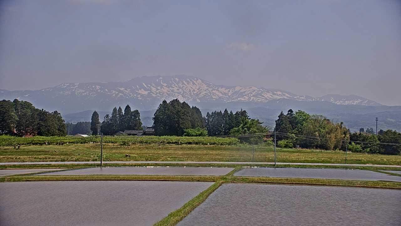 Mt. Gassan as viewed from Haguro Town