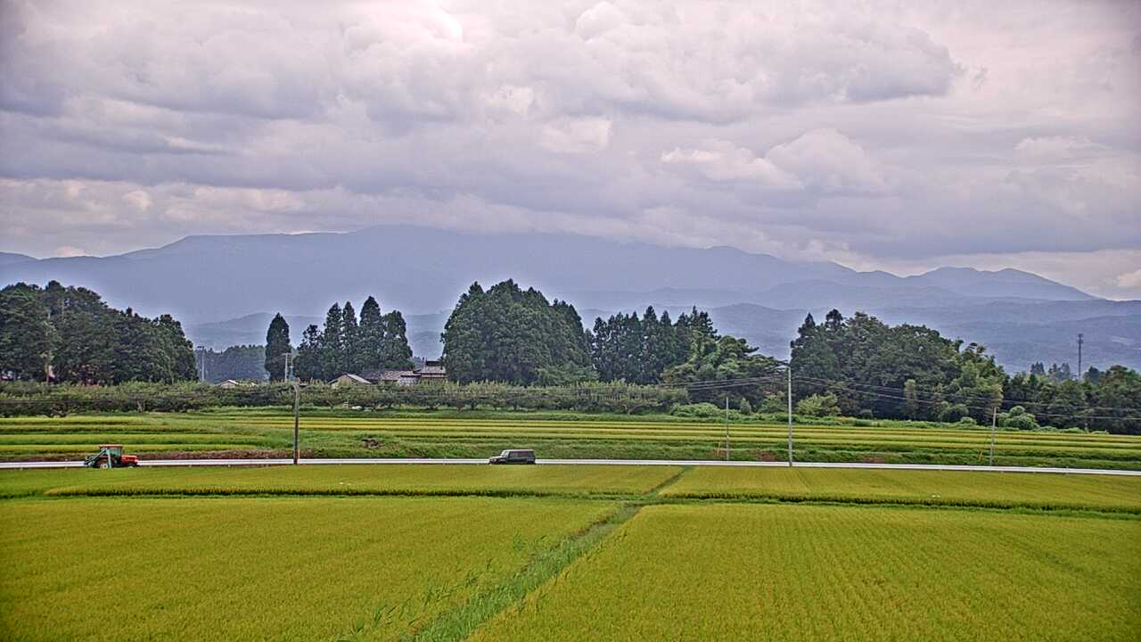 Mt. Gassan as viewed from Haguro Town